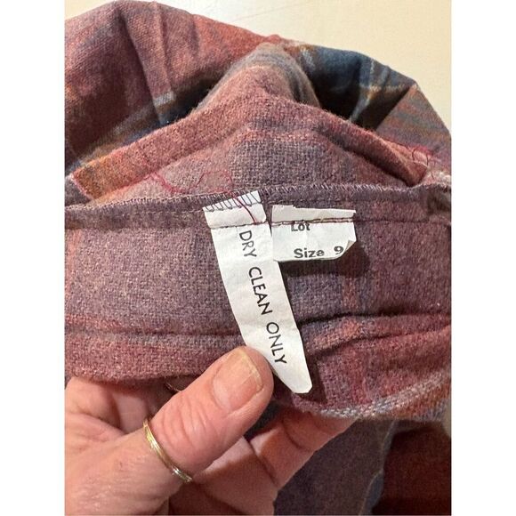 Vintage 1970s H.R. Robert’s Pleated Women’s Skirt Blue Pink Brown Gray Plaid - Picture 7 of 7